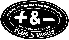 BERTIL PETTERSSON ENERGY BALANCE + & - WWW.PLUSMINUS.SE PLUS & MINUS