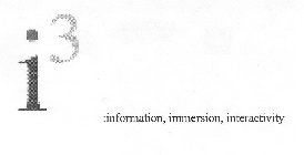 I3 :INFORMATION, IMMERSION, INTERACTIVITY