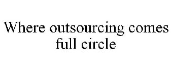 WHERE OUTSOURCING COMES FULL CIRCLE