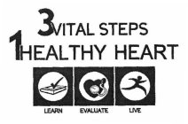 3 VITAL STEPS 1 HEALTHY HEART LEARN EVALUATE LIVE