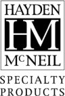 HAYDEN HM MCNEIL SPECIALTY PRODUCTS