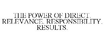 THE POWER OF DIRECT. RELEVANCE. RESPONSIBILITY. RESULTS.
