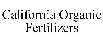 CALIFORNIA ORGANIC FERTILIZERS