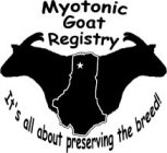 MYOTONIC GOAT REGISTRY IT'S ALL ABOUT PRESERVING THE BREED!