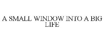 A SMALL WINDOW INTO A BIG LIFE