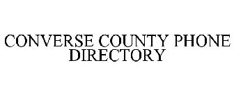 CONVERSE COUNTY PHONE DIRECTORY