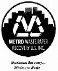 METRO WASTE PAPER RECOVERY U.S. INC. MAXIMUM RECOVERY... MINIMUM WASTE