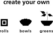 CREATE YOUR OWN ROLLS BOWLS GREENS