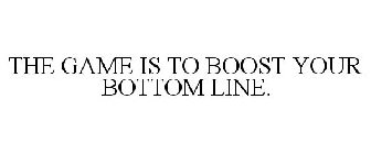 THE GAME IS TO BOOST YOUR BOTTOM LINE.