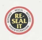 RE-SEAL IT RESEAL - RECLUDO - WIEDERSCHLIESSEN - REFERMER