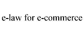 E-LAW FOR E-COMMERCE