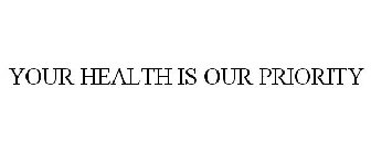 YOUR HEALTH IS OUR PRIORITY