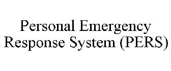 PERSONAL EMERGENCY RESPONSE SYSTEM (PERS)