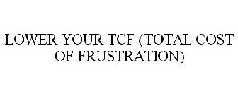 LOWER YOUR TCF (TOTAL COST OF FRUSTRATION)