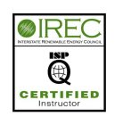 IREC INTERSTATE RENEWABLE ENERGY COUNCIL ISPQ CERTIFIED INSTRUCTOR