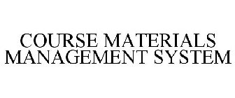 COURSE MATERIALS MANAGEMENT SYSTEM