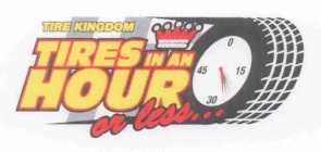 TIRE KINGDOM TIRES IN AN HOUR OR LESS...
