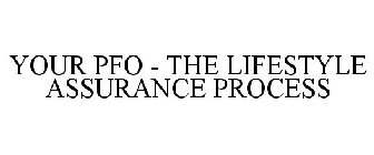 YOUR PFO - THE LIFESTYLE ASSURANCE PROCESS