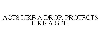 ACTS LIKE A DROP. PROTECTS LIKE A GEL.