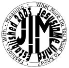 JIM ESTABLISHED 2003 JESUSINME UNLTD · FASHION · WITH · MEANING · WHAT MORE DO YOU NEED TO KNOW?