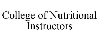 COLLEGE OF NUTRITIONAL INSTRUCTORS