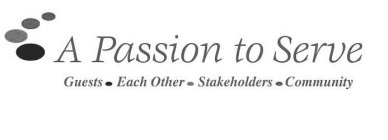 A PASSION TO SERVE GUESTS EACH OTHER STAKEHOLDERS COMMUNITY