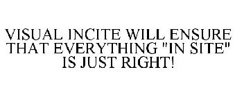 VISUAL INCITE WILL ENSURE THAT EVERYTHING 