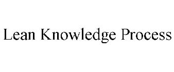 LEAN KNOWLEDGE PROCESS