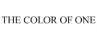 THE COLOR OF ONE