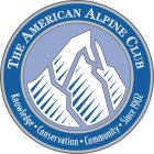 THE AMERICAN ALPINE CLUB KNOWLEDGE CONSERVATION COMMUNITY SINCE 1902