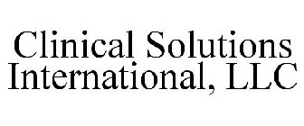CLINICAL SOLUTIONS INTERNATIONAL, LLC