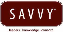 SAVVY LEADERS · KNOWLEDGE · CONSORT