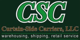 CSC CURTAIN-SIDE CARRIERS, LLC WAREHOUSING, SHIPPING, RETAIL SERVICE