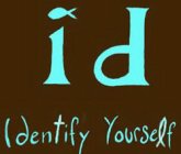 I D IDENTIFY YOURSELF