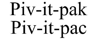 PIV-IT-PAK PIV-IT-PAC