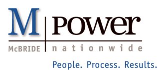 M POWER MCBRIDE NATIONWIDE PEOPLE. PROCESS. RESULTS.