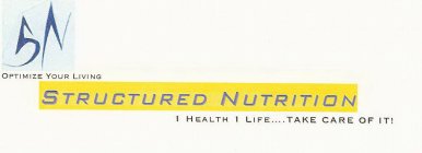 SN OPTIMIZE YOUR LIVING STRUCTURED NUTRITION 1 HEALTH 1 LIFE.... TAKE CARE OF IT!