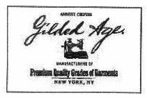 ANNUIT COEPTIS GILDED AGE, MANUFACTURERS OF PREMIUM QUALITY GRADES OF GARMENTS, NEW YORK, NY