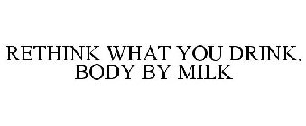 RETHINK WHAT YOU DRINK. BODY BY MILK
