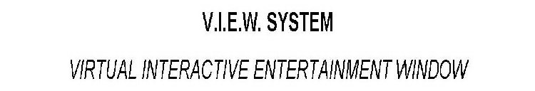 V.I.E.W. SYSTEM VIRTUAL INTERACTIVE ENTERTAINMENT WINDOW