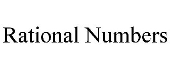 RATIONAL NUMBERS