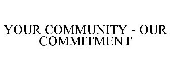 YOUR COMMUNITY - OUR COMMITMENT
