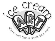 ICE CREAM ART WHERE CRAFT TIME & SNACK TIME MEET