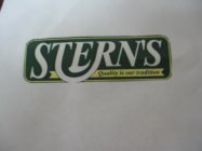 STERN'S QUALITY IS OUR TRADITION