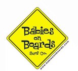 BABIES ON BOARDS SURF CO. WWW.BABIESONBOARDS.COM