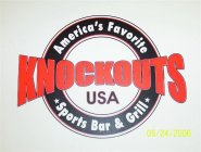 KNOCKOUTS USA AMERICA'S FAVORITE SPORTS BAR & GRILL