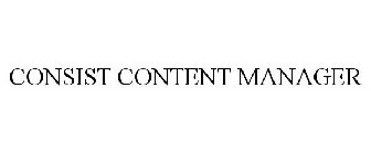 CONSIST CONTENT MANAGER