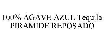 100% AGAVE AZUL TEQUILA PIRAMIDE REPOSADO