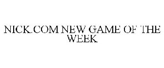 NICK.COM NEW GAME OF THE WEEK