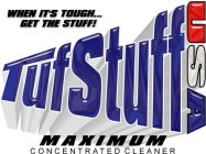 TUFSTUFF USA MAXIMUM CONCENTRATED CLEANER WHEN IT'S TOUGH...GET THE STUFF!